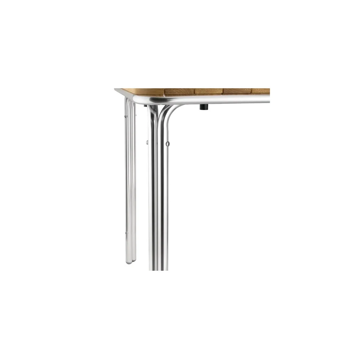Square Ash and Aluminium Table 700mm indoor outdoor use