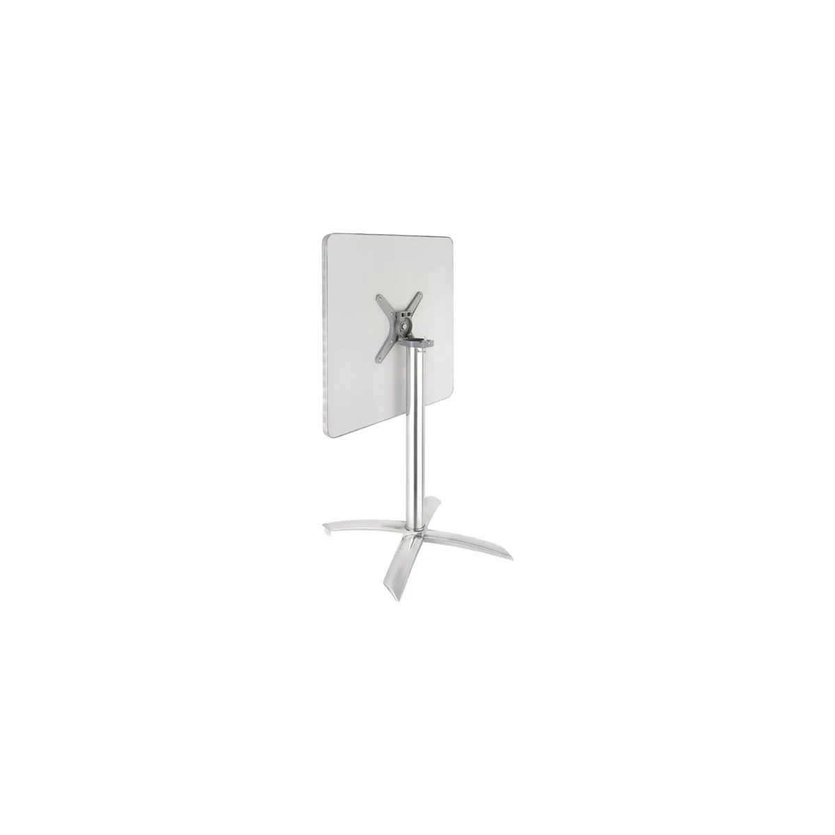 a white rectangular object on a metal stand