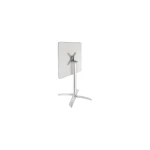 a white rectangular object on a metal stand