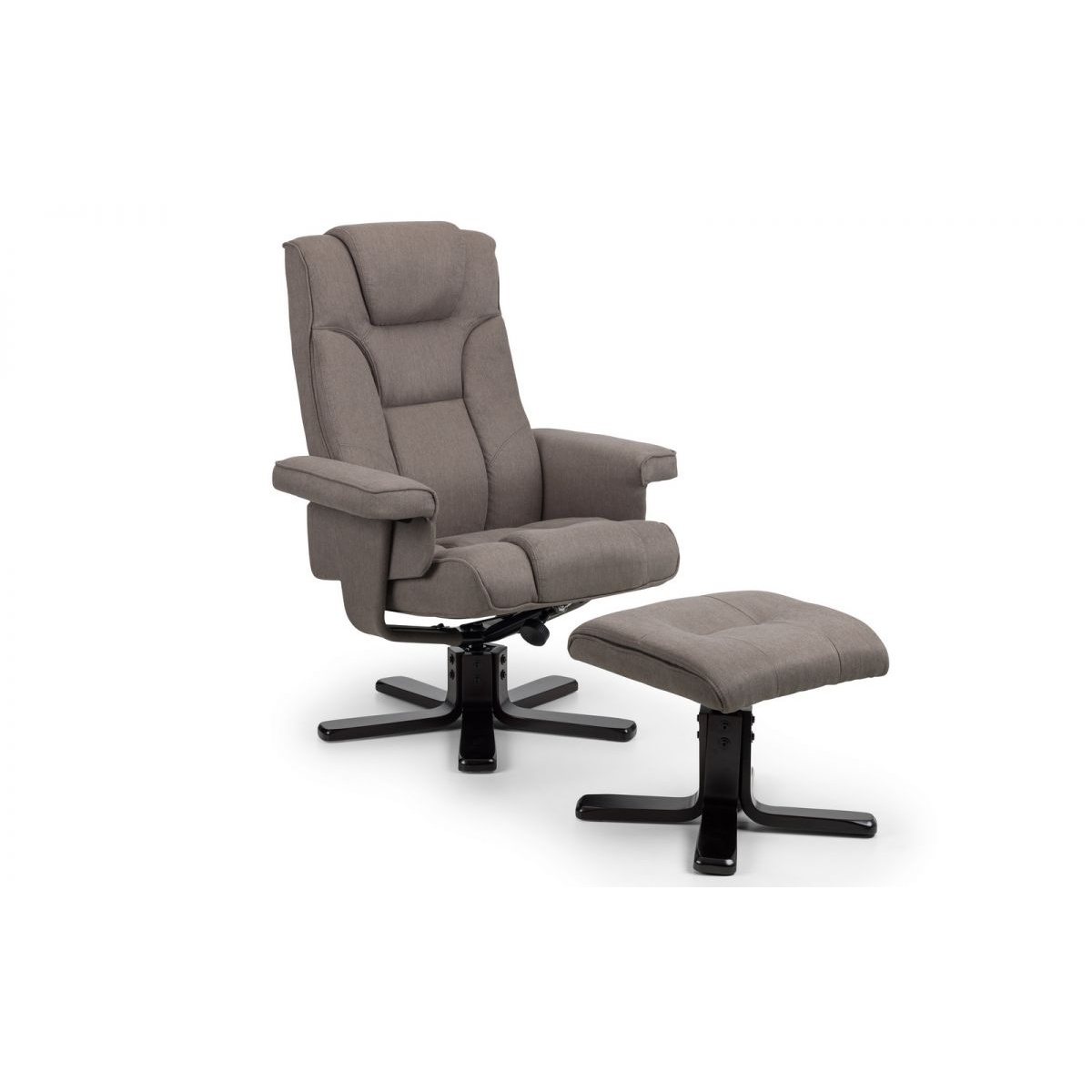 Recliner & Footstool - Grey