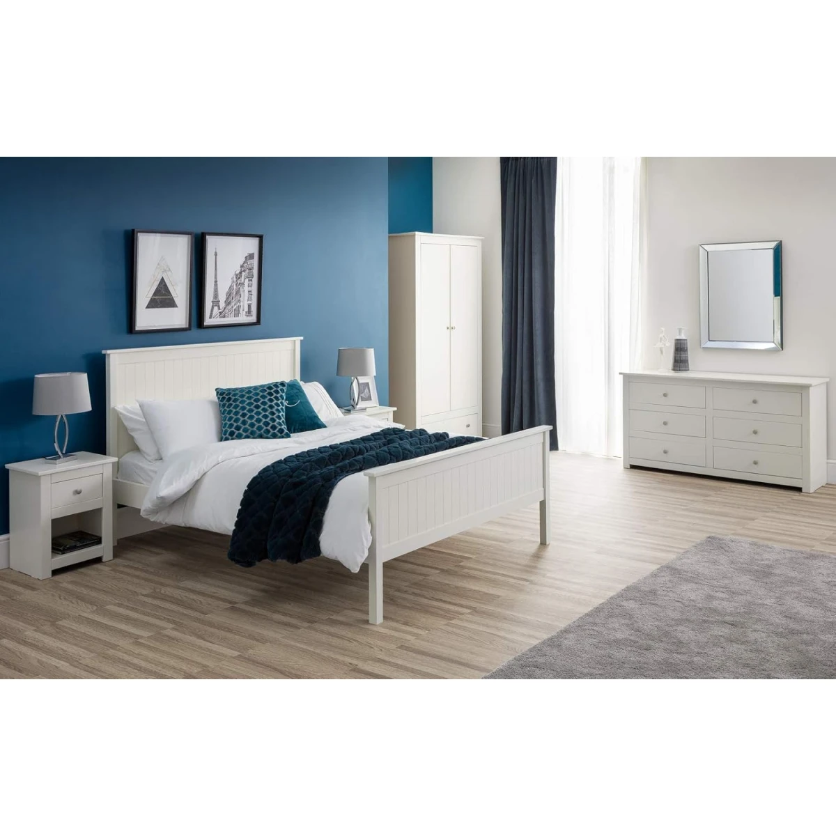 Gerard Bedside Table - Surf White