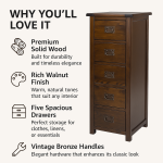 bozz narrow 5 drawer chest netfurniture