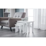 white nest of tables