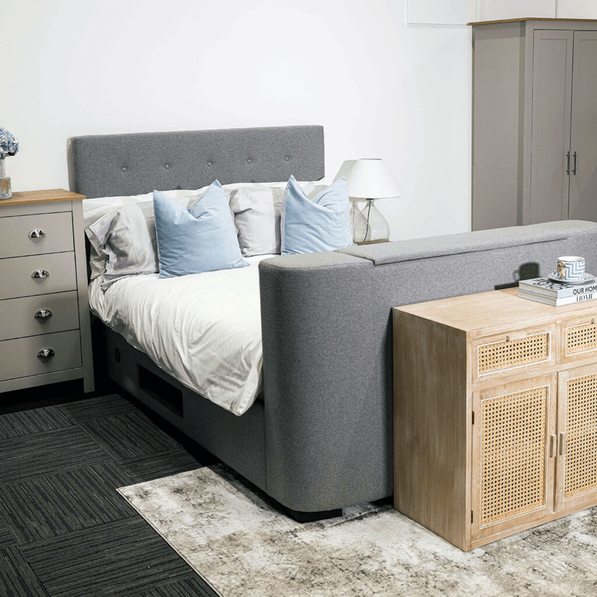 rattan sttle assembled sideboard