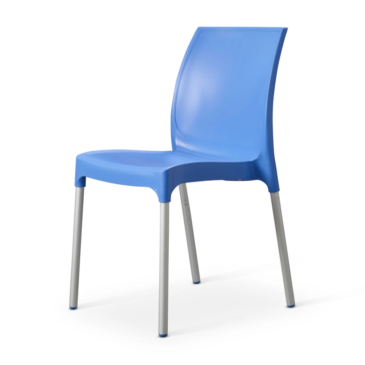 Bide Side Kitchen Or Outdoor Garden Chair Cornflower Blue - Image 1