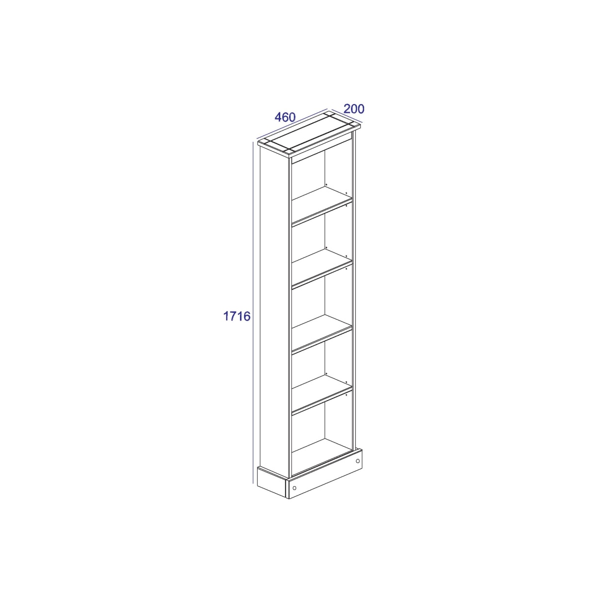 corite tall pine book case