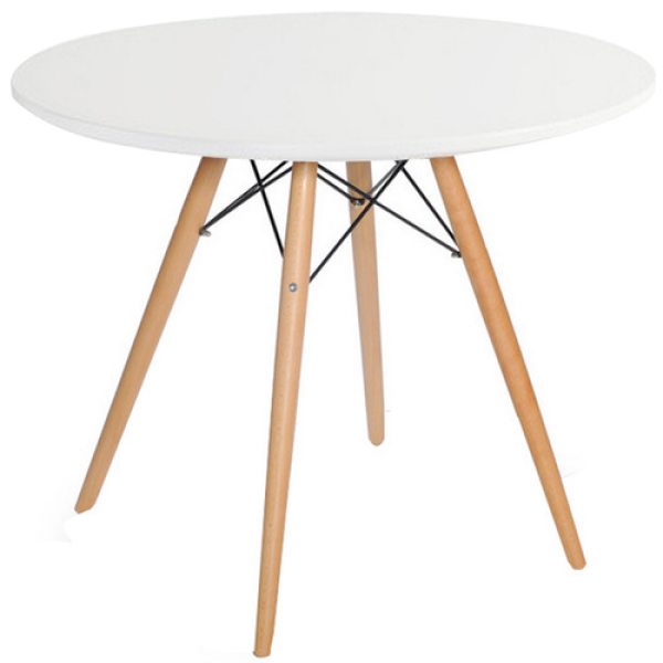 Legendary Round Wooden Table White