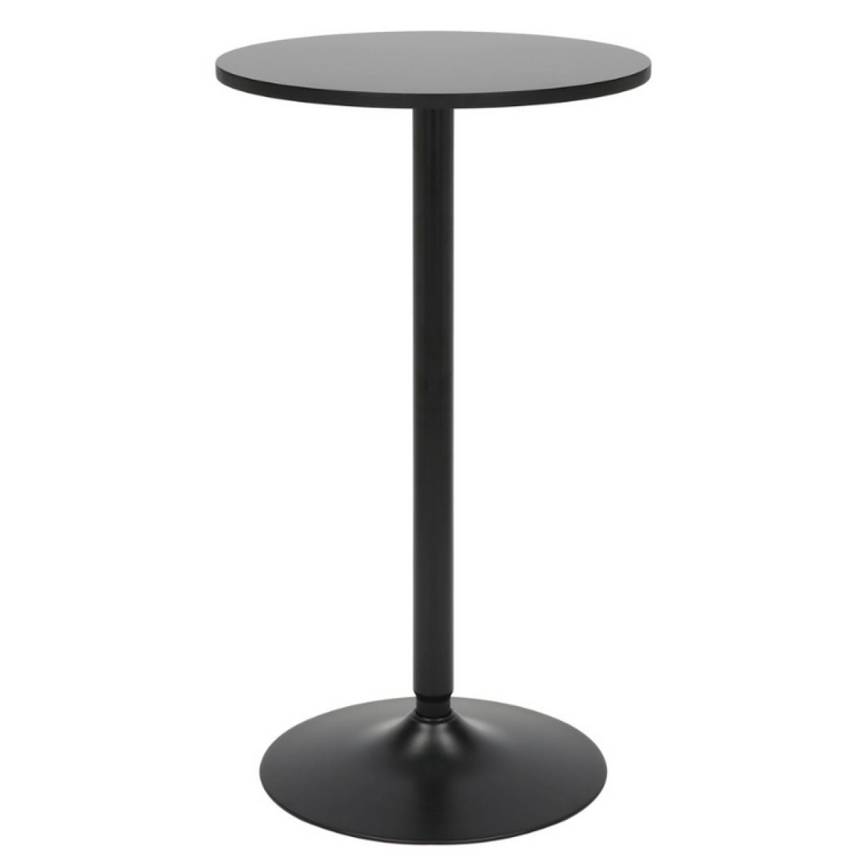 Como Poseur Matt Black Table Round Black Wood