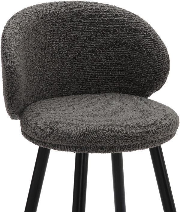 Grey Roma Boucle Bar Stool