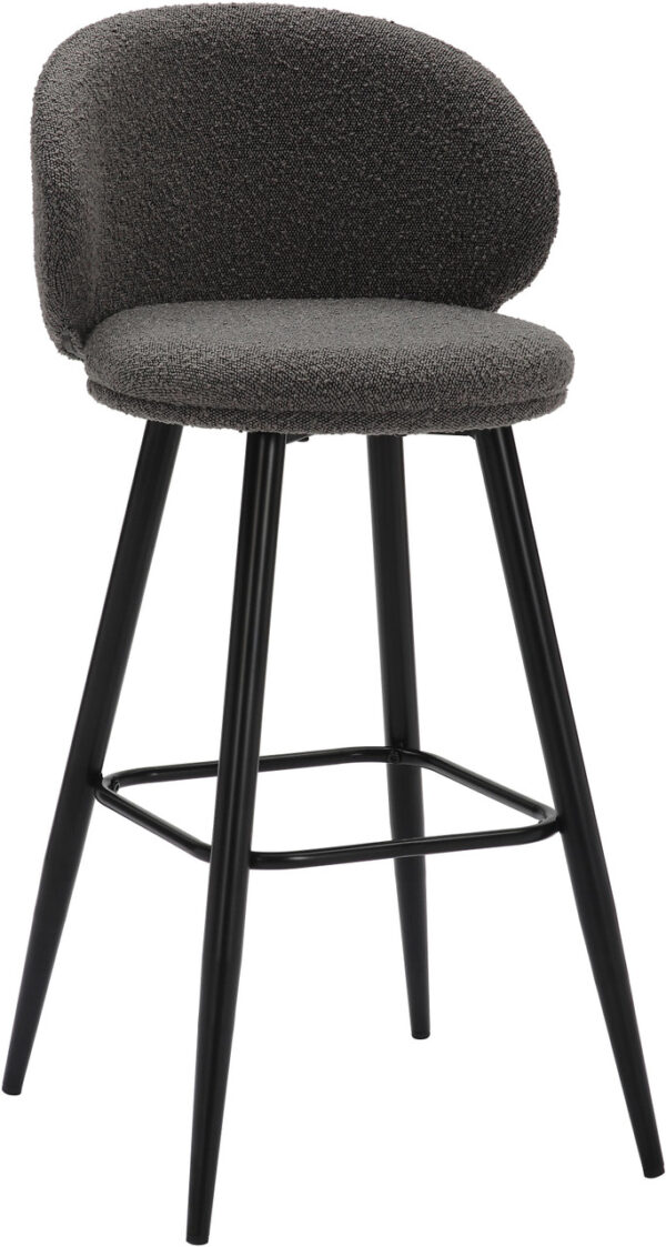 Grey Roma Boucle Bar Stool