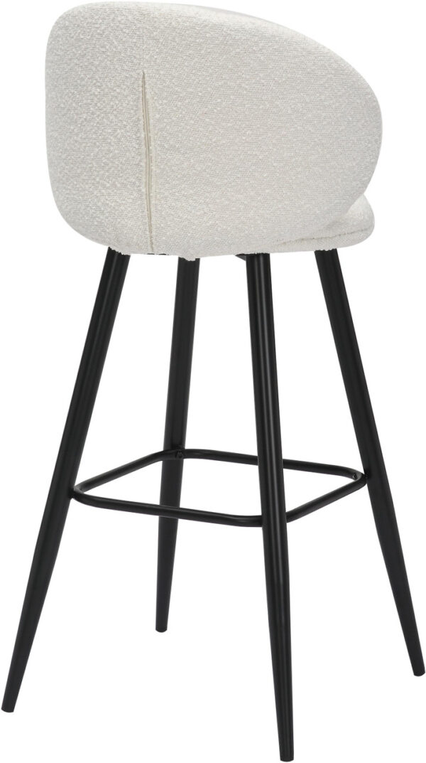 White Roma Boucle Bar Stool