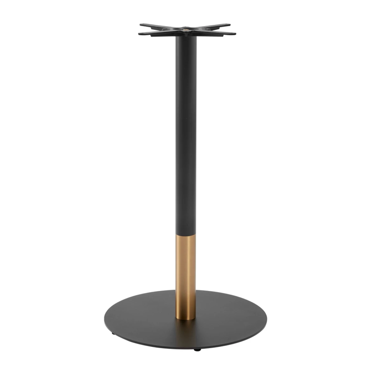 BOSTON SLEEK - Large Round Black and Gold Bar-Height Table