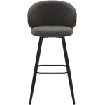 Grey Roma Boucle Bar Stool