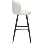 White Roma Boucle Bar Stool