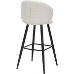 White Roma Boucle Bar Stool