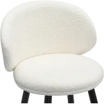 White Roma Boucle Bar Stool