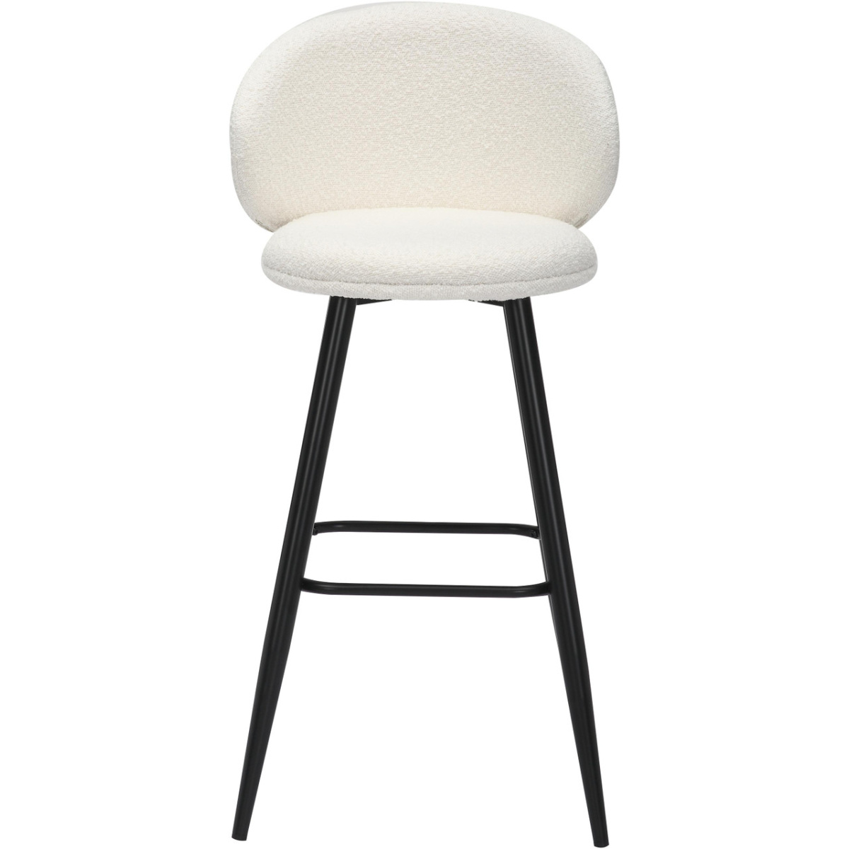 White Roma Boucle Bar Stool