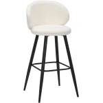 White Roma Boucle Bar Stool