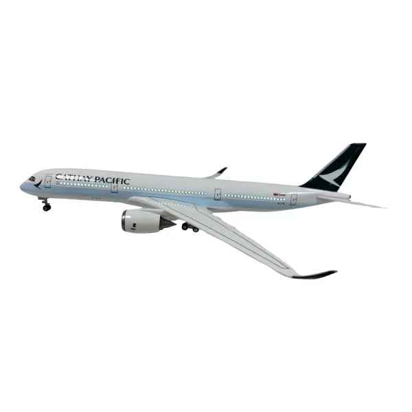 Cathay Pacific Large Scale Model Airplane with Lights - Premium Decorative Gift