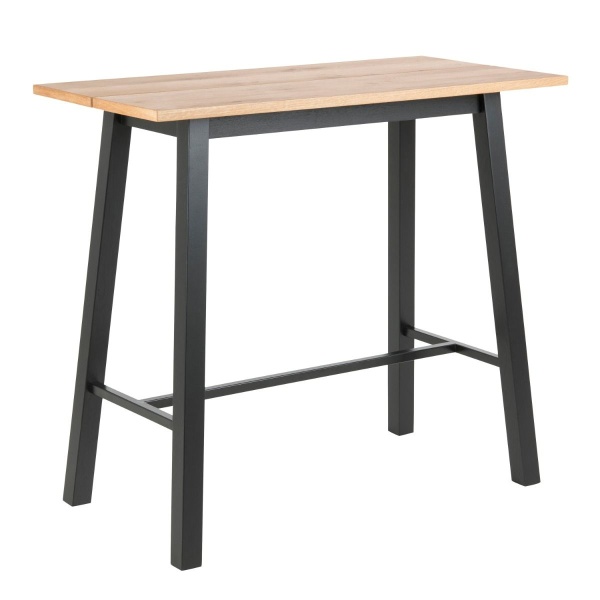 Chara Black and Oak Bar Table