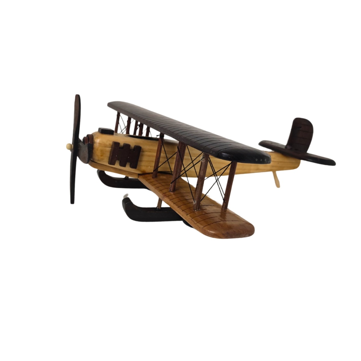 Handcrafted Vintage Wooden Airplane - Timber Voyager Model