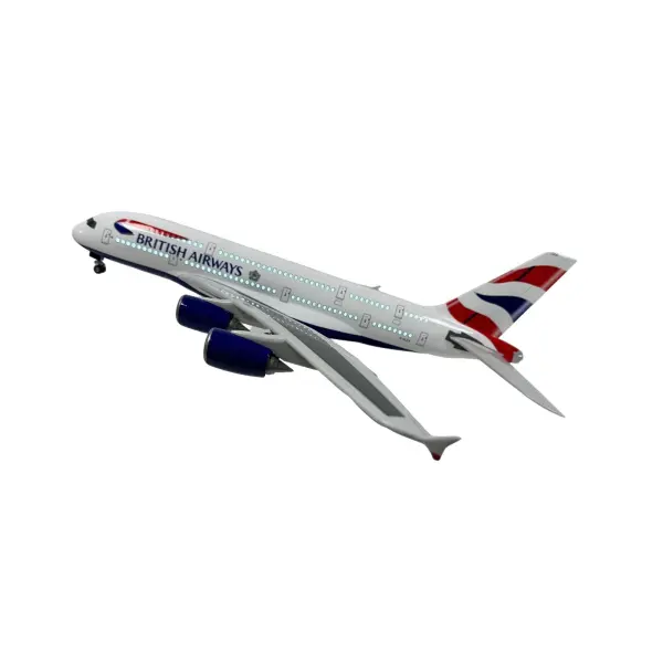 Large Scale British Airways A380 Model Aircraft - Perfect Gift with Stand
