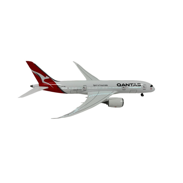 Large-Scale Qantas 787 Model Aircraft with Lights - Premium Airplane Decor Gift