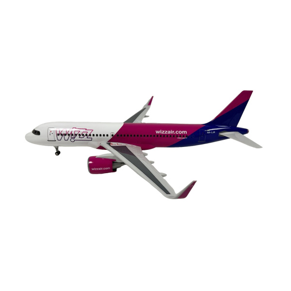Large-Scale Wizz Air Model Aircraft with Lights - Premium Decorative Gift