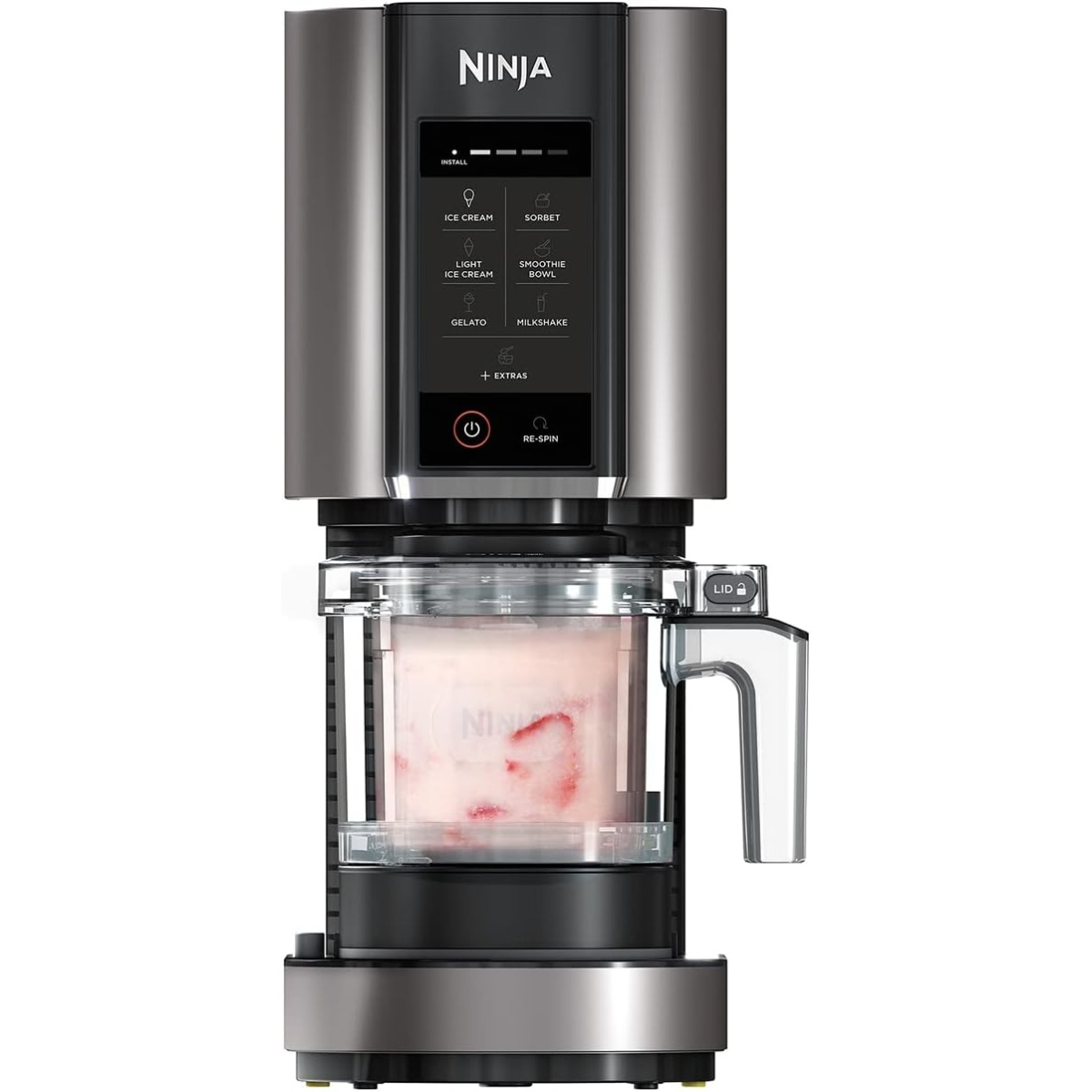 Ninja CREAMi Ice Cream and Frozen Dessert Maker - Includes 3 Tubs and 7 Programs for Ice Cream, Gelato, Sorbet, Smoothie Bowls, Milkshakes, and More, Black/Silver, Produces 1.4L...