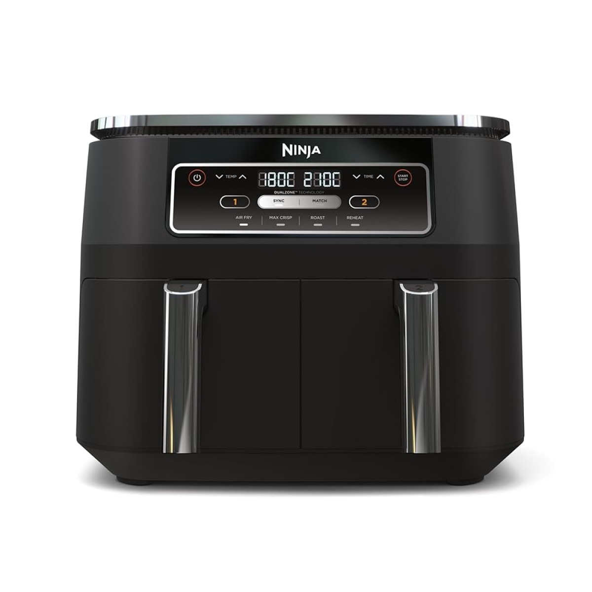 Ninja Foodi Dual Zone Digital Air Fryer with 2 Drawers, 7.6L Capacity, 4-in-1 Functionality, Oil-Free Cooking, Max Crisp, Roast, Reheat Options, Non-Stick, Dishwasher Safe...