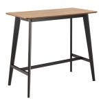 Oak and Black Roxby Bar Table