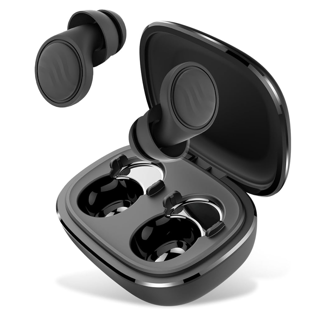 Sleep Ear Plugs - 35dB Noise Cancelling Ear Protection with Single/Double Ear Tips, Reusable Silicone, Available in 4 Sizes (XS/S/M/L) and Includes Carrying Case for Better Sleep