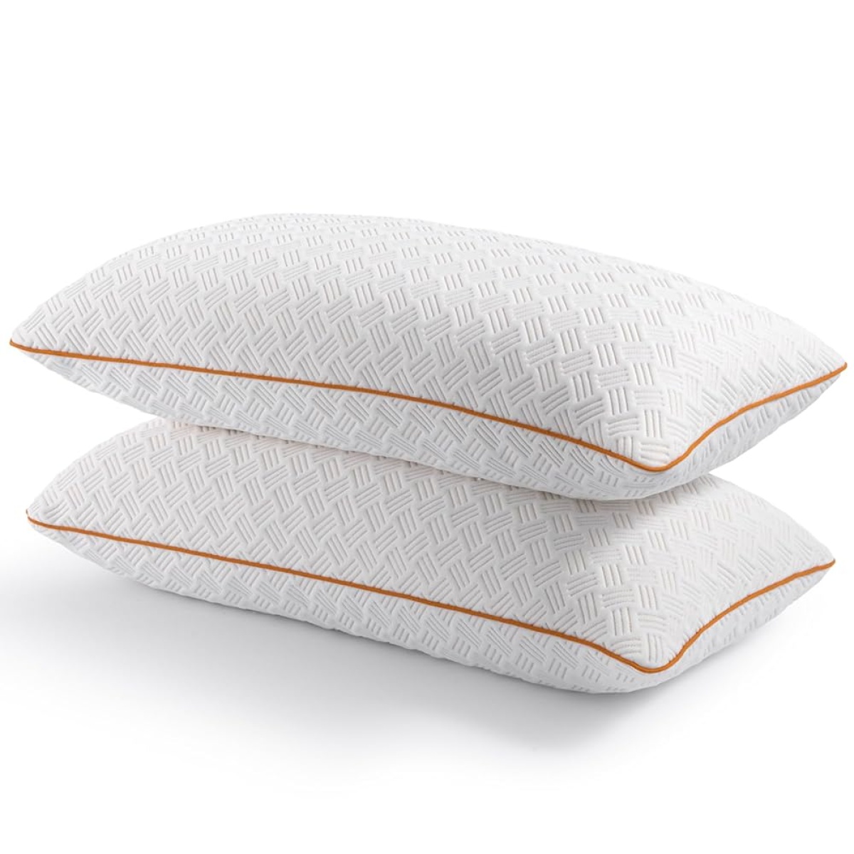Twirest Pack of 2 Pillows - Shredded Memory Foam, Hypoallergenic and Washable Hotel-Quality Bed Pillows, Ideal for Neck and Shoulder Pain Relief, Standard Size (51 x 66 cm)