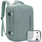 Xkdoai Travel Backpack for Ryanair Cabin Bags 40x20x25, Includes TSA Approved Clear Bag, Underseat Carry-On Hand Luggage for Casual Travel and Day Trips