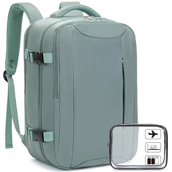 Xkdoai Travel Backpack for Ryanair Cabin Bags 40x20x25, Includes TSA Approved Clear Bag, Underseat Carry-On Hand Luggage for Casual Travel and Day Trips