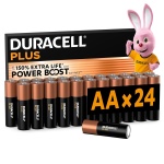 DURACELL Plus AA Batteries (24 Count) – 1.5V Alkaline Batteries – Offers Up to 150% Longer Life with POWER BOOST Actives – Dependable for Daily Use – Eco-Friendly 0% Plastic...
