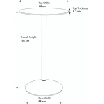 Cimoni Noir Round Poseur Table - Image 4