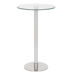 Deluxe Eclipse Poseur Table Round Clear Glass