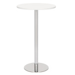 Deluxe Eclipse Poseur Table Round White Wood