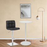 Metropolitan Poseur Matt White Table Round Wood White - Image 2