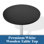 Deluxe Eclipse Poseur Table Round Black Wood - Image 2