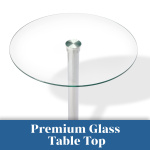 Deluxe Eclipse Poseur Table Round Clear Glass - Image 2