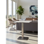 Square Stainless Steel Table Base - Medium Commercial Height 730mm - lifestyle