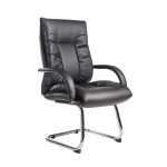 Mcall Black Faux Leather Executive Visitor Chair