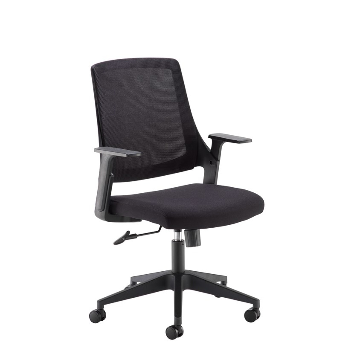 Dasan black mesh operator chair black fabric chrome/black base