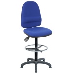 Zayn Classic Twin Blue Fabric Operator Chair with Ring Kit Conversion