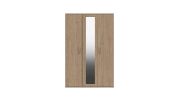 Marianne 3 Door Mirror Wardrobe - Oak