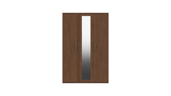 Marianne 3 Door Mirror Wardrobe - Walnut