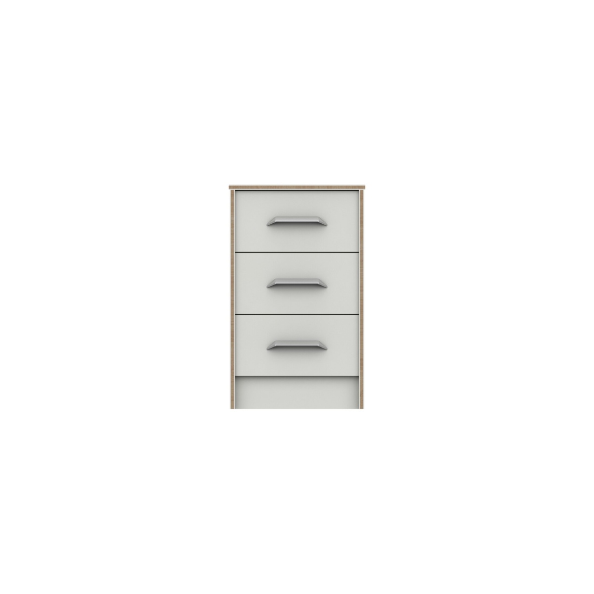 Marianne 3 Drawer Bedside Table - White