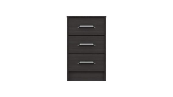 Marianne 3 Drawer Bedside Table - Anthracite Oak